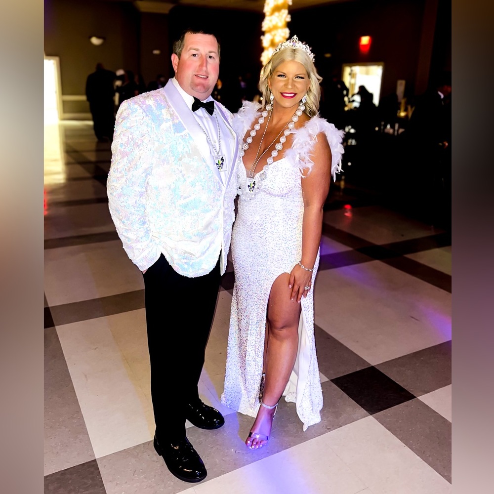 Iridescent Sequin Velvet Suit Jacket